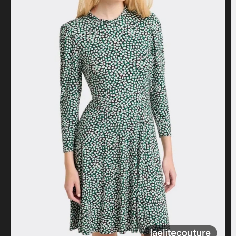 Julia Jersey Dress In Square Dot